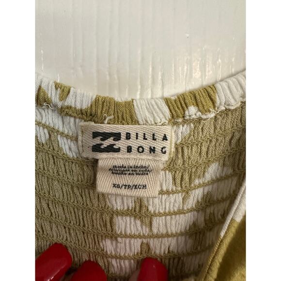 Billabong Women's Green & White Sweetheart Neckline Daybreak Midi Dress Size XS - Picture 4 of 7